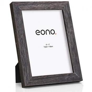Eono by Amazon - Marco de Fotos de Madera Maciza y Cristal de Alta Definición para Pared o Sobremesa 20x25 cm Acabado Madera a la Deriva