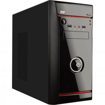L-Link Micro - Caja + Fuente ATX 500 W, Color Negro