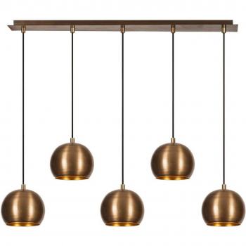 Lámpara Colgante Sivani MR-1000, Oro Antiguo, Hierro, 5 Luces