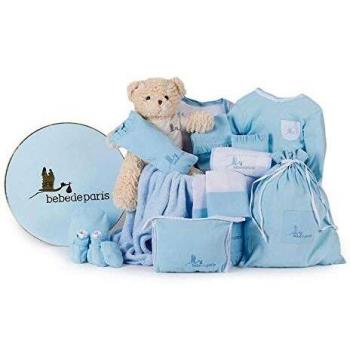 BebeDeParis | Regalos Originales para Bebés Recién Nacidos | Canastilla Bebé Clásica Plena | Caja Inspiración Vintage | 3-6 Meses