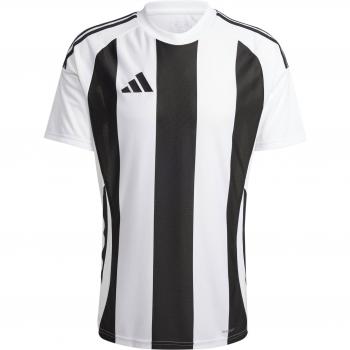 Camiseta de fútbol adidas Striped 24 hombre blanco, manga corta, diseño a rayas