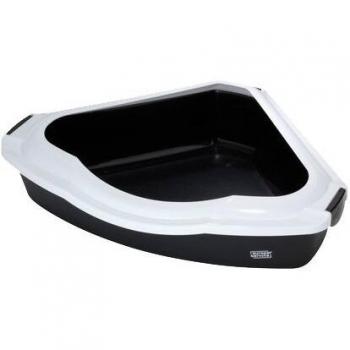 Caja de Arena para Gatos Ebi Spectra Gris Oscuro 38 x 56 x 14 cm con Borde Alto