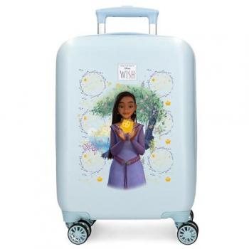 Maleta de Cabina Disney Wish Watch Us Shine Rígida Azul 28L 50 cm 4 Ruedas Dobles