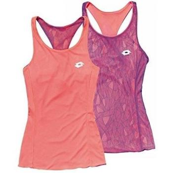 Lotto Twice II W Camiseta con Sujetador, Mujer, Morado