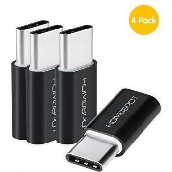 HomeSpot USB C a Micro USB adaptador convertir conector para HTC 10, LG G5, Nexus 5 X, Nexus 6P, OnePlus 2, 56 K Resistencia; USB Type-C estándar
