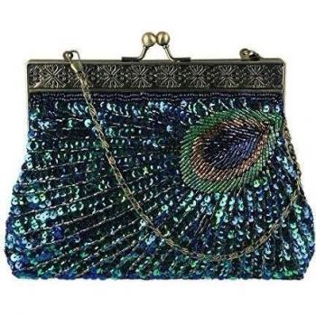 Ecosusi - Cartera de mano de satén para mujer verde verde