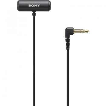 Sony ECM-LV1 Compact Stereo Lavalier Microphone with 3.5mm TRS Connector, Omnidirectional Pickup Pattern, Frequency Response of 20Hz to 20kHz, Lightweight and Compact Design, Clip-on Style for Easy Attachment