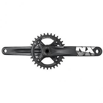 SRAM - Plato y biela Modelo NX, Unisex, NX BB30 1x11 32T X-Sync, Negro