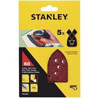 STANLEY STA31039-XJ 5 Hojas de lija Grano 60