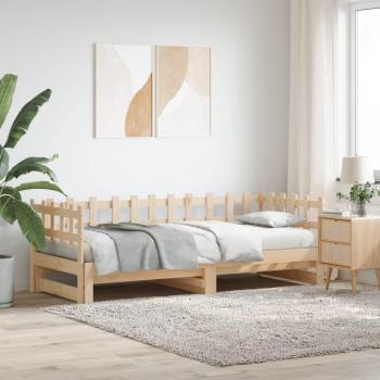 Sofá cama extraíble de madera maciza de pino 2x(80x200) cm