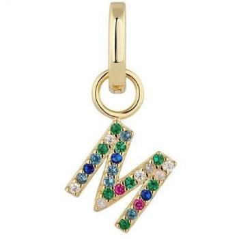 Piercing de aro Earcandy Alphabet de plata y baño de oro 18k
