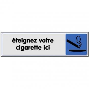 Novap - placa - Eteignez votre Cigarette Ici - 90 x 90 mm carcasa rígida