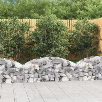 Cesta de gaviones arco 150x50x40/60 cm hierro galvanizado