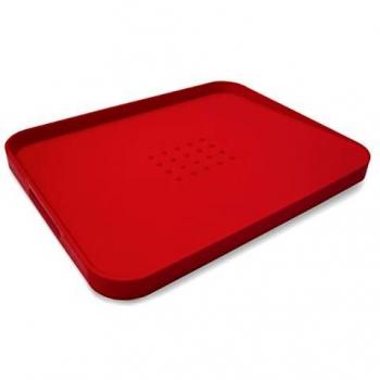 Tabla de cortar reversible multifuncional antideslizante grande roja Joseph Joseph