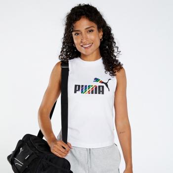 Camiseta Puma ESS+ Love is Love Cristina Pedroche Tank Top para Mujer en Blanco