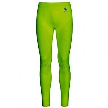 Odlo Evolution Warm Safety Pantalón, Hombre, Yellow/Platinum Grey, Small