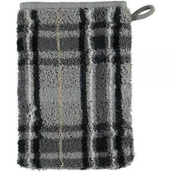 Cawö Noblesse Check 1062, algodón rizado, gris, 16x22 cm