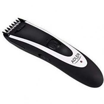 Adler AD 2822 Cortapelos Profesional para Hombre, Batería, 24 Niveles de Corte, Acero Inoxidable, Negro, Blanco, Talla única