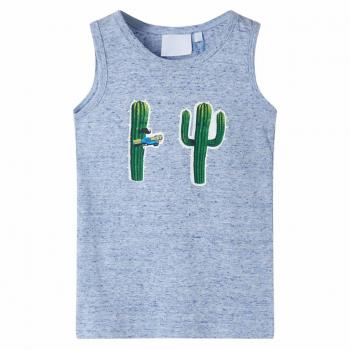 Camiseta de tirantes infantil azul mélange 116