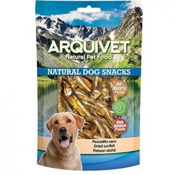 ARQUIVET Pescadito seco 100 gr - Snacks 100% Naturales - Chuches, premios, golosinas y recompensas para Perros - Complemento alimentario canino - Alto Contenido de proteínas