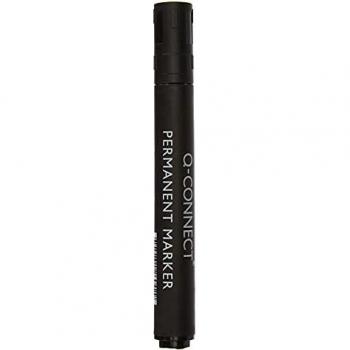 Q-Connect Rotulador Marcador Permanente Negro Punta Biselada 5.0 Mm