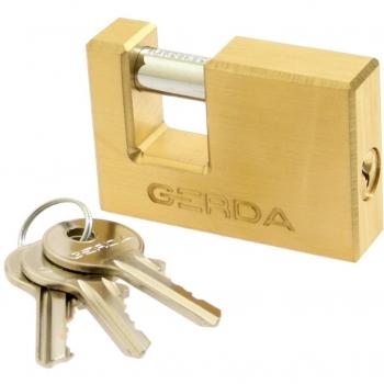 Kłódka Mosiężna Trzpieniowa GERDA 90mm - Línea BRASS T9010 A