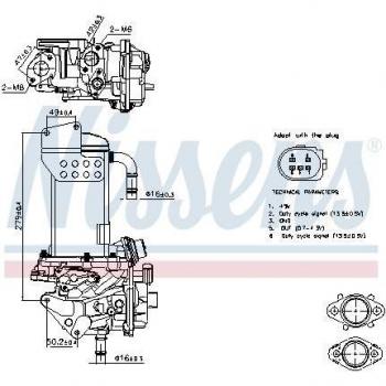 NISSENS Módulo de Cooler para Recirculación de Gases de Escape 98325, compatible con AUDI A4, Q5, A5, A6 y SEAT Exeo