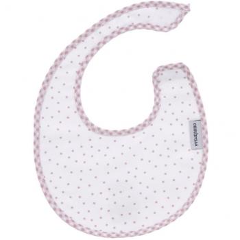 Babero Redondo con Velcro Vichy10 Rosa/Mota