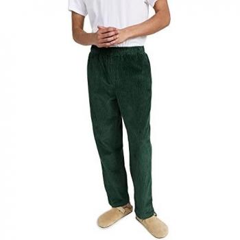 Obey XL Green Velvet Corduroy Straight Trousers for Men