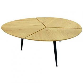 Mesa de Centro Miller de Madera y Metal Natural