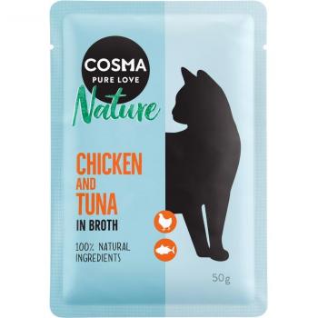 Cosma Nature 6 x 50 g Pouches - Chicken and Tuna Breast
