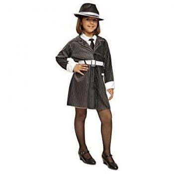 Disfraz de Gángster Elegante para Niña - 3 Piezas - Talla 3-4 Años