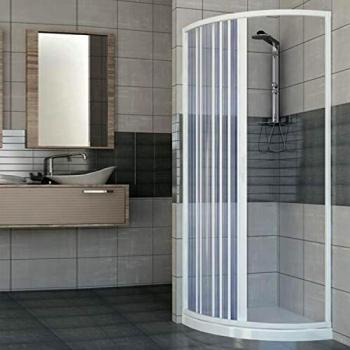 Mampara de Ducha de PVC IDRALITE Scorpione 90x90 cm con Apertura Lateral y Altura de 185 cm