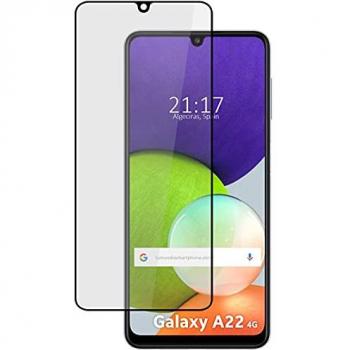 Protector de Cristal Templado 5D Full Glue Negro para Samsung Galaxy A22 4G/M22