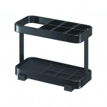 Soporte para cepillos de dientes en forma de torre, negro, 11x5x8 cm