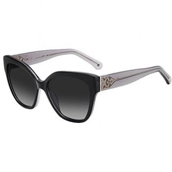 Kate Spade Women's Savanna Oval Sunglasses, Black Acetate Frame, 57mm Size