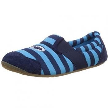 Living Kitzbühel T-Modell Fledermaus mit Streifen - pantuflas de lona niño, color azul, talla 23