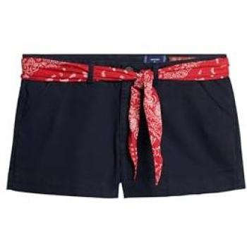Pantalón Corto Chino Vintage Superdry Mujer Azul Marino Talla 38