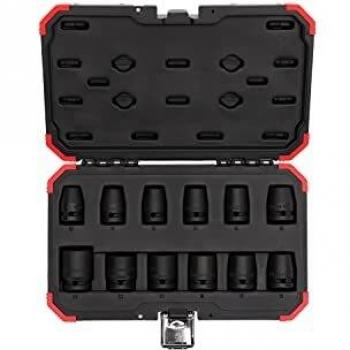 GEDORE red Juego de vasos de impacto, Set de 12 piezas, 1/2, Vaso hexagonal, Ancho de llave 10-24 mm, Para vehículos/coches, R63003012