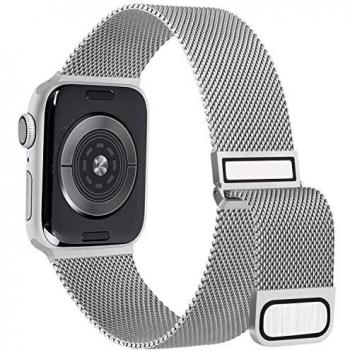Hanama Correa Compatible con Apple Watch Correa 38mm 40mm 41mm 42mm 44mm 45mm, Pulseras de Repuesto de Metal de Acero Inoxidable Clásico para iWatch Series SE 7 6 5 4 3 2 1