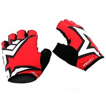 MSC Bikes Gccontrol Guantes de Ciclismo Dedos Cortos, Sin género, Rojo, L