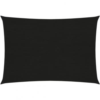 Toldo de vela HDPE negro 160 g/m² 3x4,5 m