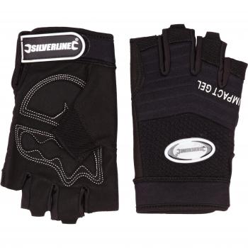 Silverline 172572 - Guantes de gel semi-cortados