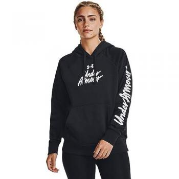 Under Armour Women's Rival Fleece Graphic Hoodie Black