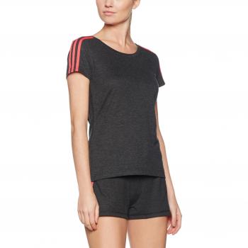 adidas Ess 3S Slim Tee - Camiseta para mujer, color negro, talla S