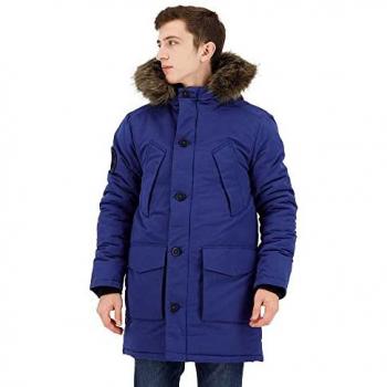 Chaqueta de hombre Superdry Vintage Everest azul, tamaño L, tipo parka