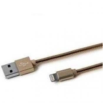 Cable USB A a Lightning Oro Metalizado Celly