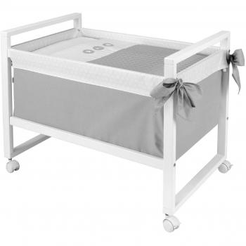 Minicuna Cuadrada Next Pic Gris 55X88X72 Cm