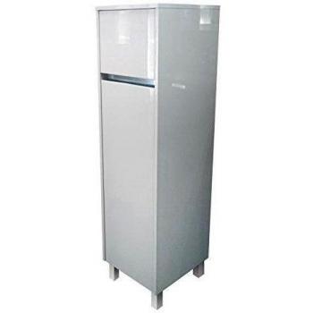Torvisco Nora - Columna de baño con melamina, 132 x 35 x 39 cm, color blanco brillo