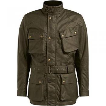 Belstaff Trialmaster Pro Motorcycle Waxed Jacket, OLIVE GREEN, Size M | 41051007-C61N0133-20108-M